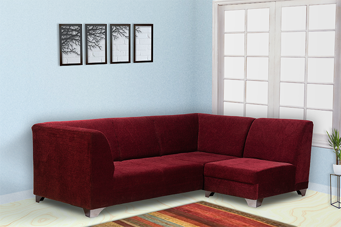 TR Claret L Corner Sofa Set